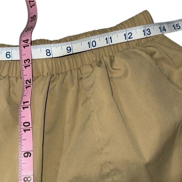Shein Womens Beige Cargo Jogger Pants Elastic Waist 100% Polyester Size M - Picture 9 of 10